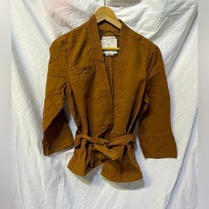 Anthropologie Hei Hei linen wrap kimono brown nwt small